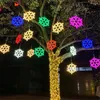 Strings Snowflakes Christmas String Lights Outdoor Garden Charistmas Tree Snowfall Fairy Garland Light Wedding Party Hanging