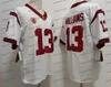 Maglia da calcio personalizzata USC Trojans 13 Caleb Williams 42 Ronnie Lott 43 Troy Polamalu Reggie Bush 55 Junior Seau Simpson Darnold White Red College Jerseys 150th