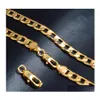 Chains 410Mm Gold Cuban Link Chain Necklace For Women Men 20 Inches Hip Hop Rapper Choker Fashion Jewelry Gift Drop Delivery Necklac Otgiz