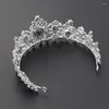 크리스마스 장식 Royal Crystal Tiara 웨딩 크라운 공주 헤드 피스 신부 헤어 액세서리