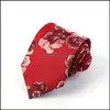 Halsband Flower Mticolor Mens Polyester Jacquard Wedding Slips Party Gift Daily Accessories Drop Delivery Fashion Otlm3