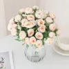 Decorative Flowers Artificial Flower 5Fork 10 Head Roses Bouquet For Home Decor Wedding Party Scrapbooking Christmas Decoration Wreaths