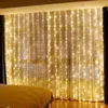 Strings LED String Lights Christmas Decoration Remote Control USB Wedding Garland Curtain Bedroom Light Bulbs Fa-iry