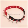 Chokers Goth Punk Spike Rivet Choker kraag voor vrouwen ketting splicing riem cosplay rock gothic accessoires drop levering sieraden otlmz