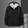 Herren Hoodies Sweatshirts Männer Herbst Winter Pullover Plüsch Verdickt Warme Mantel Kaschmir Mäntel Casual Mode 2023