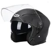 Casques de moto Casque BYB Vélo électrique Adulte Unisexe Demi Double lentille