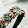 Pannband mode kvinnor som lyser diamant strass huvudkl￤der blomma h￥rband breda sidobehov adt droppleverans smycken h￥rstr￥ dhg6r