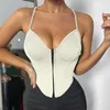 Femmes Shapers Sweat Néoprène Femmes Dentelle Soutien-Gorge Sans Bretelles Satin Tube Top Crop Bustier Sheer Casual Blouse Taille Formateur Pour Sous Les Robes