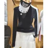 T-shirts d'extérieur Golf femmes automne hiver coréen demi col roulé tricots contraste couleur chaud pull mode Base vêtements 230203