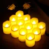 24 pcs LED Vague Électronique Sans Flamme Bougies Lumières Lampe Batterie Lumière pour Proposition De Mariage Romantique