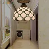 Ceiling Lights Tiffany Glass Lamp Baroque Retro Bedroom Kitchen Corridor Bathroom Living Room Home Decor Nordic Iron LED