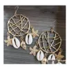 Dangle Chandelier Fashion Jewelry Womens Vintage أقراط Dreamcatcher Beads Shell Starfish Conch Drop Drop Dring DH67W