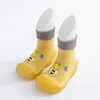 First Walkers Children's Stamping Anti Kick baby peuter schoenen zachtjes opgeloste gebreide niet -slip ademende warme jongens katoenen sokken