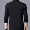 Men's T-Shirts Spring Mens Tshirt Long Sleeve Stand Basic Solid Blouse Tee Shirt Top Casual Cotton T-shirt Men Undershirt 230204