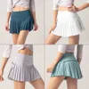 Tennis Skirts Cloud Hide Women Sports Tennis Skirts Golf Skirt Fitness Shorts High Waist Athletic Running Short Quick Dry Sport Skort Pocket 230203