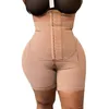 허리 배가 셰이퍼 압축 여성의 Shapewear 이중 압력 바디 수트 평평한 복부 허리 트레이너 조절 가능한 전면 클로저 훅 눈 230203