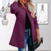 Chaquetas de mujer Chic Pure Color Chaqueta térmica de invierno Abrigo de mujer Slim Fit Puntada abierta