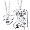 Pendant Necklaces Family Necklace For Women Men There Is This Girl She Stole Mommy Daddy Grandpa Tag Engraved Jewelry Stainless Yydh Dhlcr