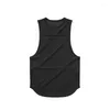 Men's Tank Tops Muscle Fashion Casual Gym Clothing Bodybuilding Workout Mesh Top Men Musculation Fitness Vest Singlets Sleeveless Shirt