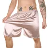 Męska odzież sutowa męskie satynowy jedwabny piżama szorty domowe mężczyźni swobodne luźne spodnie w salonie snu boksershort Męskie majtki