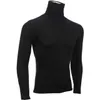 T-shirts pour hommes T-shirts à col roulé pour hommes Hommes Casual T-shirts à manches longues solides Automne Hiver Mans Slim T-shirts Tops Vêtements 230203