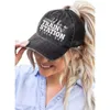 Casquettes de baseball Casquette de baseball CrissCross queue Chapeau pour les femmes En détresse Messy Bun Trucker Chapeaux Pourraient être une gare Kinda Day 230203