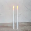 6 stks plastic flikkerende flameless externe led taps taps kaarsen 28 cm gele barnsteenbatterij kerstkaarsen