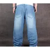 Herr jeans man hip hop lossa byxor mode män hög kvalitet byxor storlek 30-44 46men's