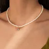 Choker Chokers Doconaluxury Pearl Stone Necklace for Women Charming Summerシェル