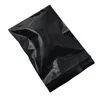 PE Black Plastic Zip Bags Multi Sizes Reclosable Zip Package Pouches Small Jewelry Packaging