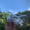 Pipe à eau pour fumer à la main, mini brûleur à mazout, bong en forme de réservoir, barboteur épais, recycleur, plate-forme Dab, bong avec gros banger à huile