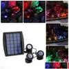 Solar Garden Lights Basen staw staw na zewnątrz Light Light 18LES Podwodne reflektory z panelem 3 RGB Lampy trawnikowe