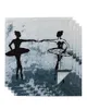 Table Napkin Girl Ballet Dancer Wall 4/6/8pcs Napkins Restaurant Dinner Wedding Banquet Decor Cloth Supplies Party Decoration