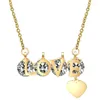 قلادة قلادة Meetvii Love Letter Crystal Necklace Female Titanium Steel Heart for Women Jewelry Anniversary Gift1