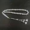 Strand Blue Light Resin Tasbih Rosary Bead Islamic Muslim Adha Eid Gift Misbaha Arabic Jewelry 2023 Fashion Accessories On Hand