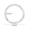 Party Decoration 10-30cm Rattan Ring White Wreath Garland Wicker Round Design Christmas Xmas Tree Hanging Ornaments DIY Floral Wedding Wreat