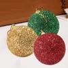 Party Decoration Colorful Glitter Christmas Balls Xmas Tree Hanging 8cm Bright Foam Pendants Year Decor Ornament Gift Supplies