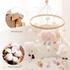 Rattles Mobiles 1 PCS Baby Rattles Crib Mobiles Toy Bed Bell Musical Box 0-12 month Clouds Cotton Wooden Children Carriage Toy Accessories 230203