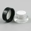 300 st parfymflaska 3G mini Clear Glass Facial Cream Jar 3ML Cosmetic Container
