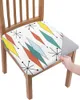 Stol täcker retro geometrisk europeisk medeltida romb elastisk sittplats för slipcovers hemskyddsträcka