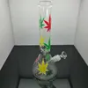 Glass Smoking Pipes Manufacture Hand-blown hookah Bongs Painted Nightlight Classic Big Glass Bongs Cigarette