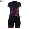 Racing Define Kaficycling feminina Monkey Promoção Elegante Triathlon Roupas para Brasil Summer Summer Short Sleeve Bodysuit