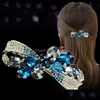 Fermagli per capelli Barrettes Coreano Strass Tornante Donne Farfalla Femminile Elegante Clip a becco d'anatra Artigli Hairgrip Moda Capelli Accessori Ot7Iw