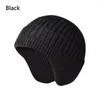 Berets Men Women Skull Caps Outdoor Warm Ski Baggy Hat Winter Beanies Bonnet Knit With Ear Flap