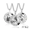 Pendentif Colliers 12 Constellation Collier Mens Titanium Acier Dominateur Personnalité Leo Turntable Couple Modèle Personnalisé En Acier Inoxydable Dhkdz