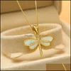 Pendant Necklaces Dragonfly Casual Necklace For Women Ins Jewelry Vipjewel Drop Delivery Pendants Dhq7M