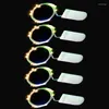 Struny 1m/2m/3M Drut miedziany Garland LED Wróżki Wróżki Zasilanie Baterii String Świąteczny Festoon Party Wedding 5pcs