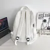 Mochila informal de lona lavada para mujer, mochila escolar con cremallera de Color sólido para estudiante, mochila sencilla de gran capacidad para la universidad