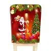 Chair Covers Fashion Christmas Dining Back Slipcover Home Decor Cover Printing Protective