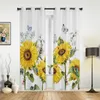 Curtain Modern Curtains Sunflower Flower Butterfly Baby Room Bedroom Creative Kitchen Living Terrace Valance